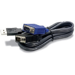 Trendnet 1.8m USB/VGA KVM cable Black