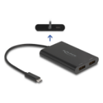 DeLOCK 64308 video kabel adapter 0,2 m USB Type-C DisplayPort + USB Type-C Zwart
