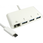 Cables Direct USB3C-ETHGHUBA notebook dock/port replicator USB 3.2 Gen 1 (3.1 Gen 1) Type-C White