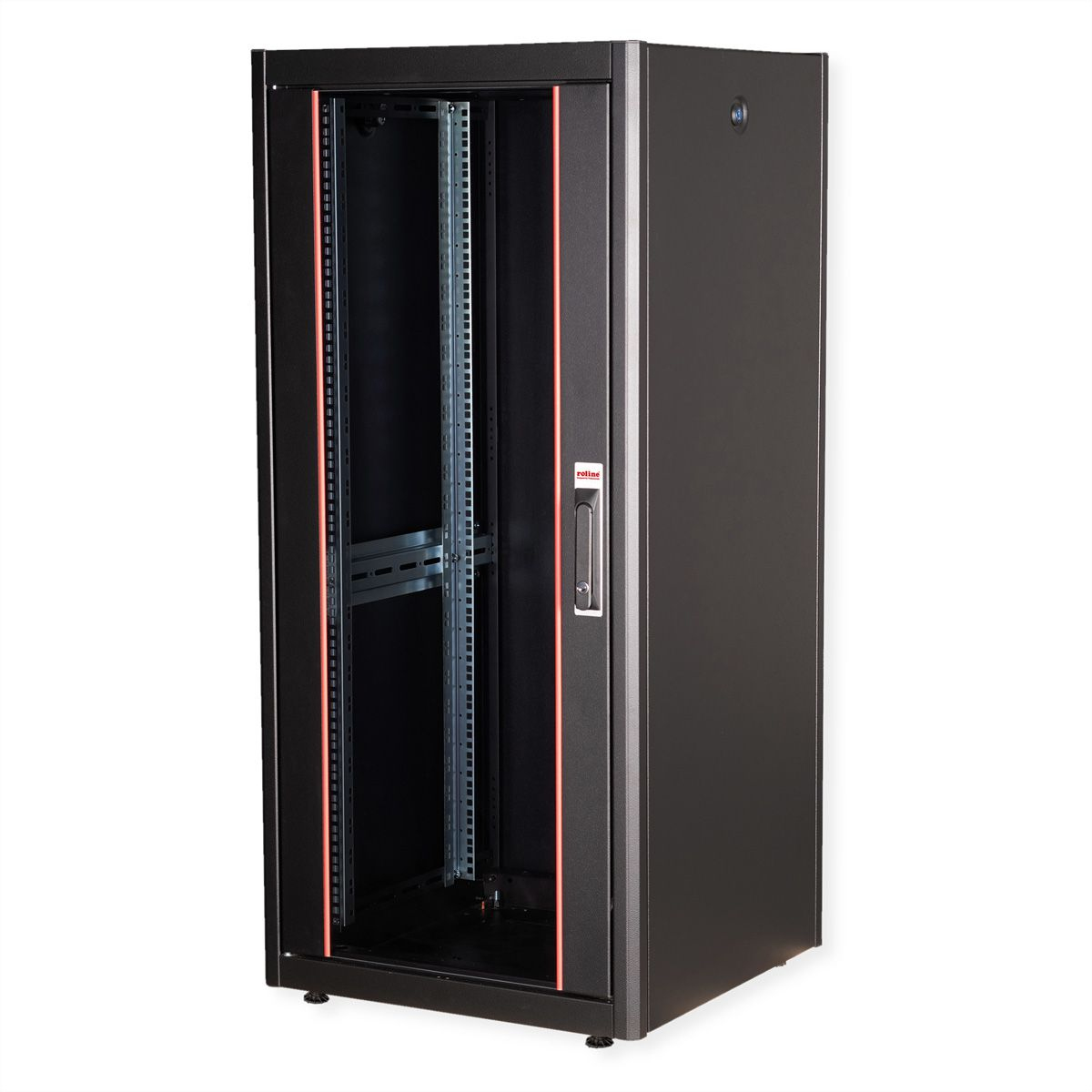 ROLINE 19-inch network cabinet Basic 26 U. 600x600 WxD glass door blac