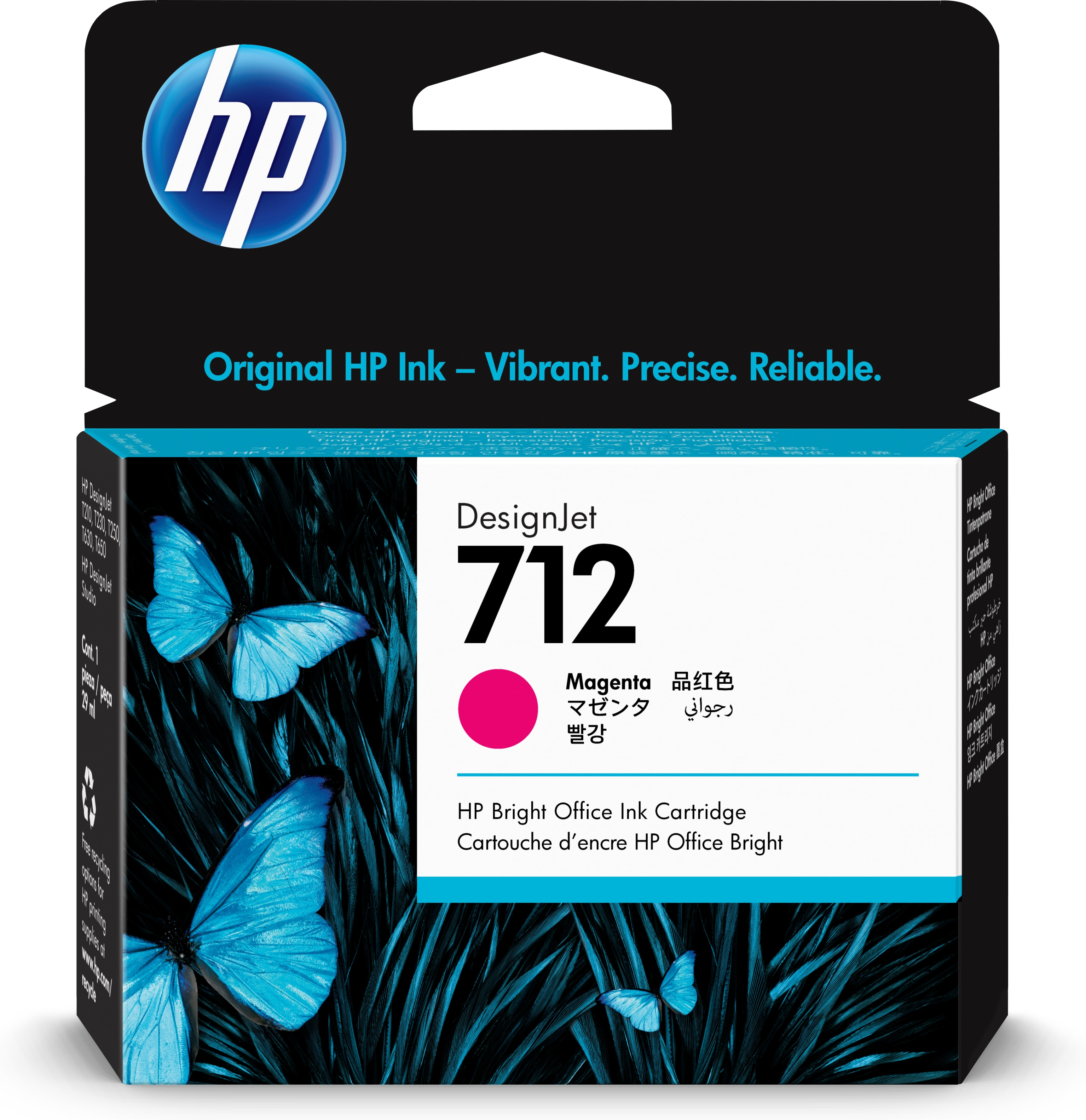 Image of HP 3ED68A/712 Ink cartridge magenta 29ml for HP DesignJet T 200