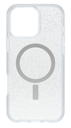 OtterBox React Series - Back cover for mobile phone - MagSafe compatibility - stardust (clear glitter) - for Apple iPhone 16 Pro Max