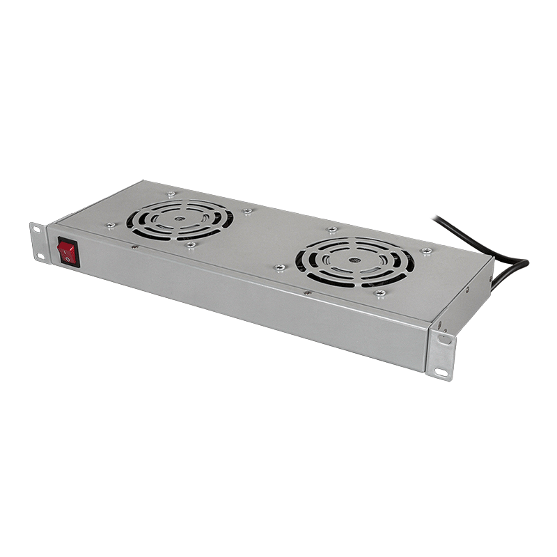 LogiLink 19" Fan Unit 2 fans. with switch. 1U rack-mount. light g