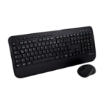 V7 CKW300DE Full Size/Palm Rest German QWERTZ - Black, Professional Wireless Keyboard and Mouse Combo â€“ DE, Multimedia Keyboard, 6-button mouse