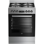 BEKO 60cm Freestanding Dual Fuel Oven/Stove Stainless Steel BFC60GMX