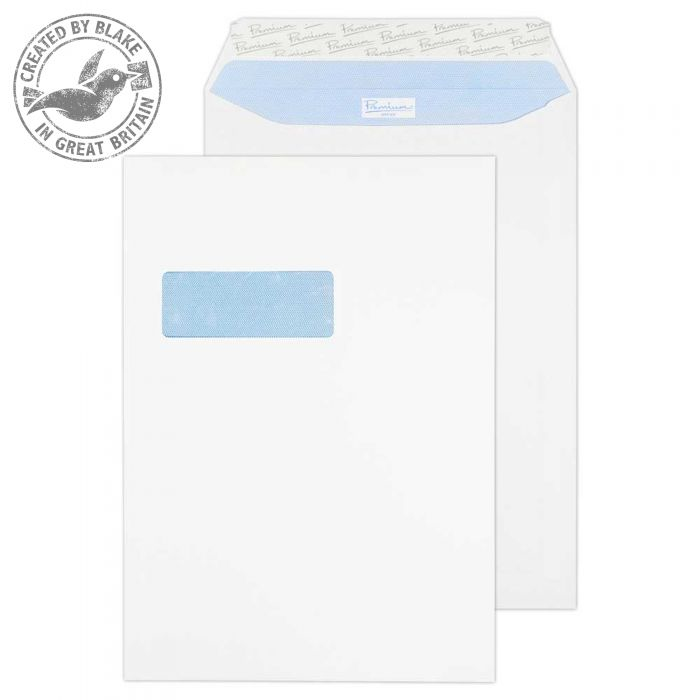 Blake Pocket Window Peel and Seal Ultra White Wove C4 120gsm (Pack 250)