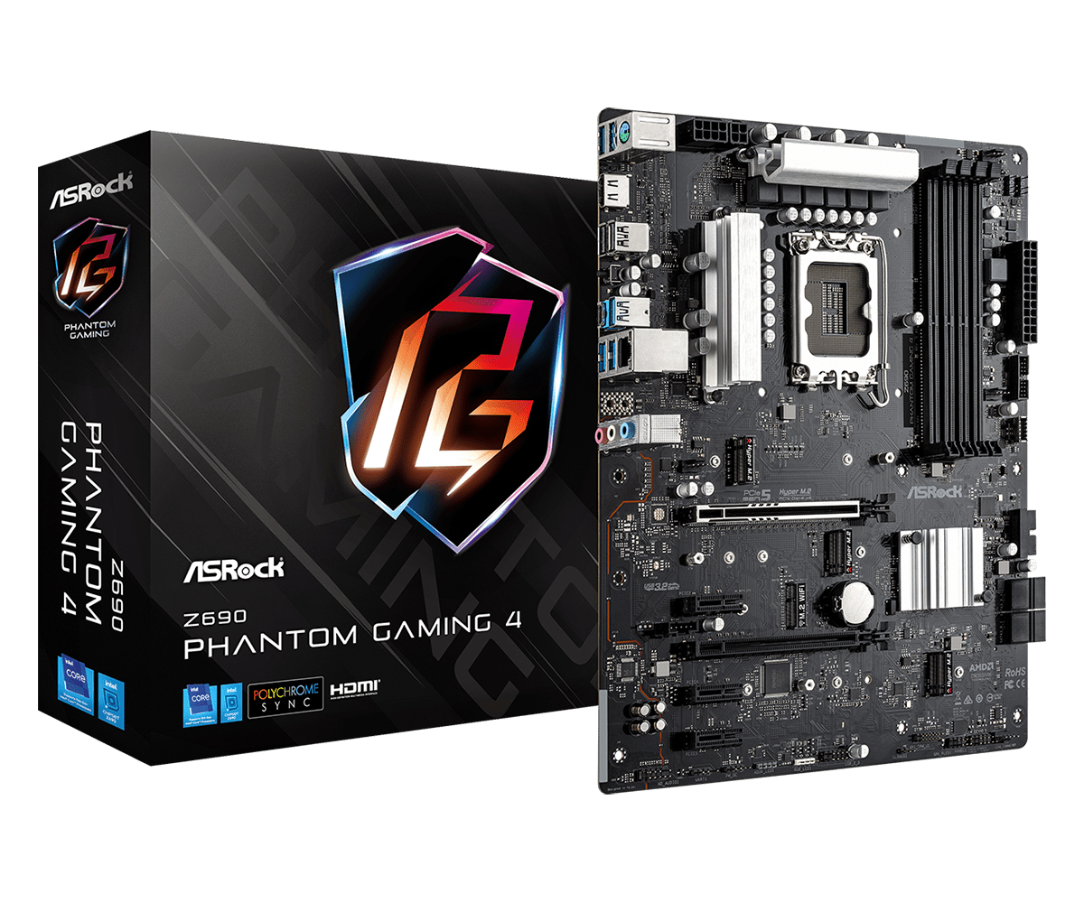 Image of Asrock Z690 PHANTOM GAMING 4 Intel Z690 LGA 1700 ATX