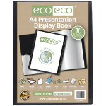 Eco Eco A4 50% Recycled 10 Pocket Presentation Display Book - Single