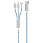 2GO 797316 USB-kabel 1,5 m USB B USB C/Micro-USB B/Lightning Meerkleurig