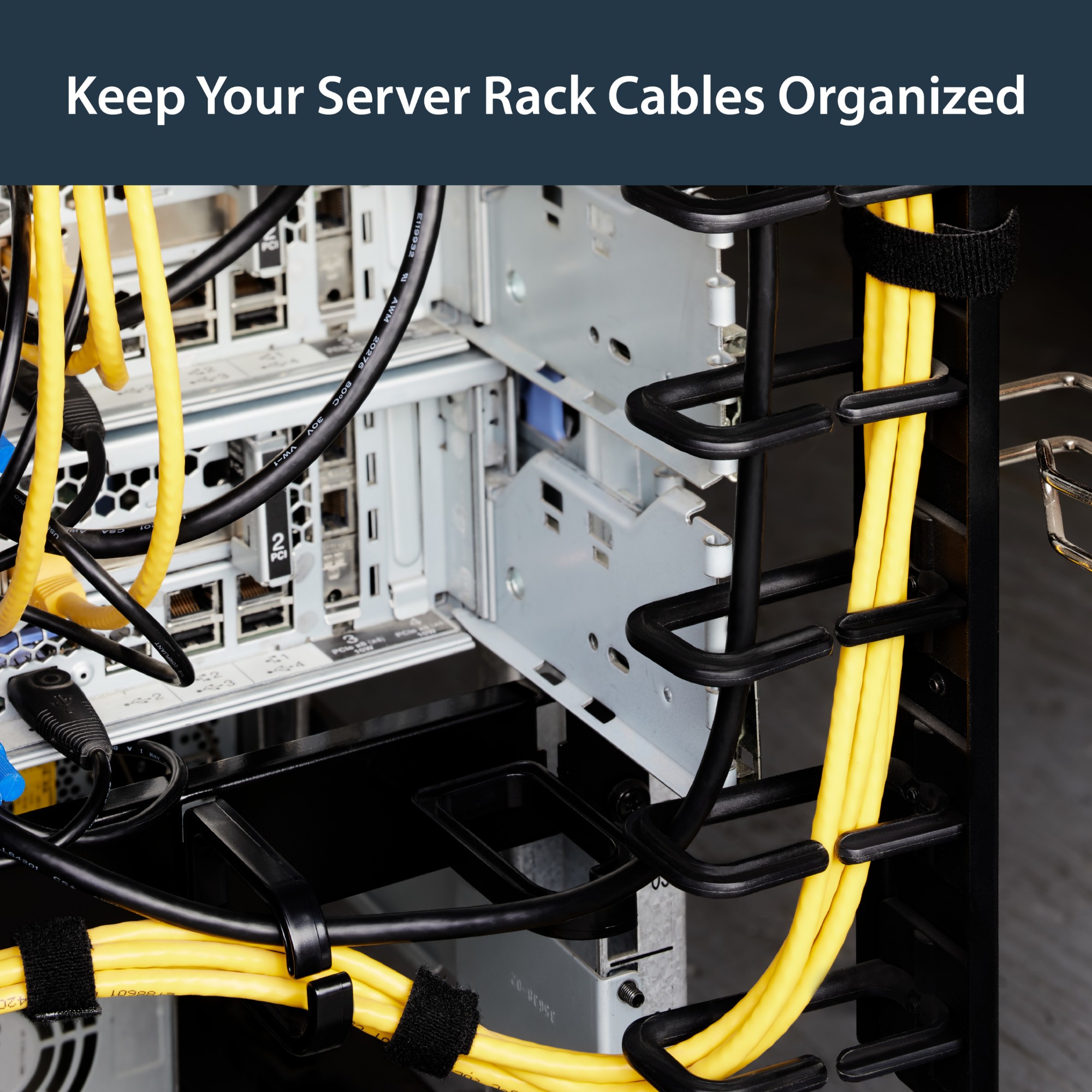 StarTech.com Vertical Cable Organizer with D-Ring Hooks - 0U - 3 ft.
