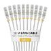StarTech.com 1m Gray Slim CAT6 Cable, 10 Pack, Snagless, 100W PoE, UTP, LSZH, 28AWG Pure Bare Copper Wire, Slim RJ45 Network Patch Cord w/Strain Reliefs, Individually Tested