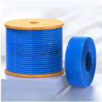 8WARE 350m CAT6A Ethernet 24AWG 30V LAN Cable Roll Bare Copper Twisted Core PVC Jacket on Reel Box Blue >305m