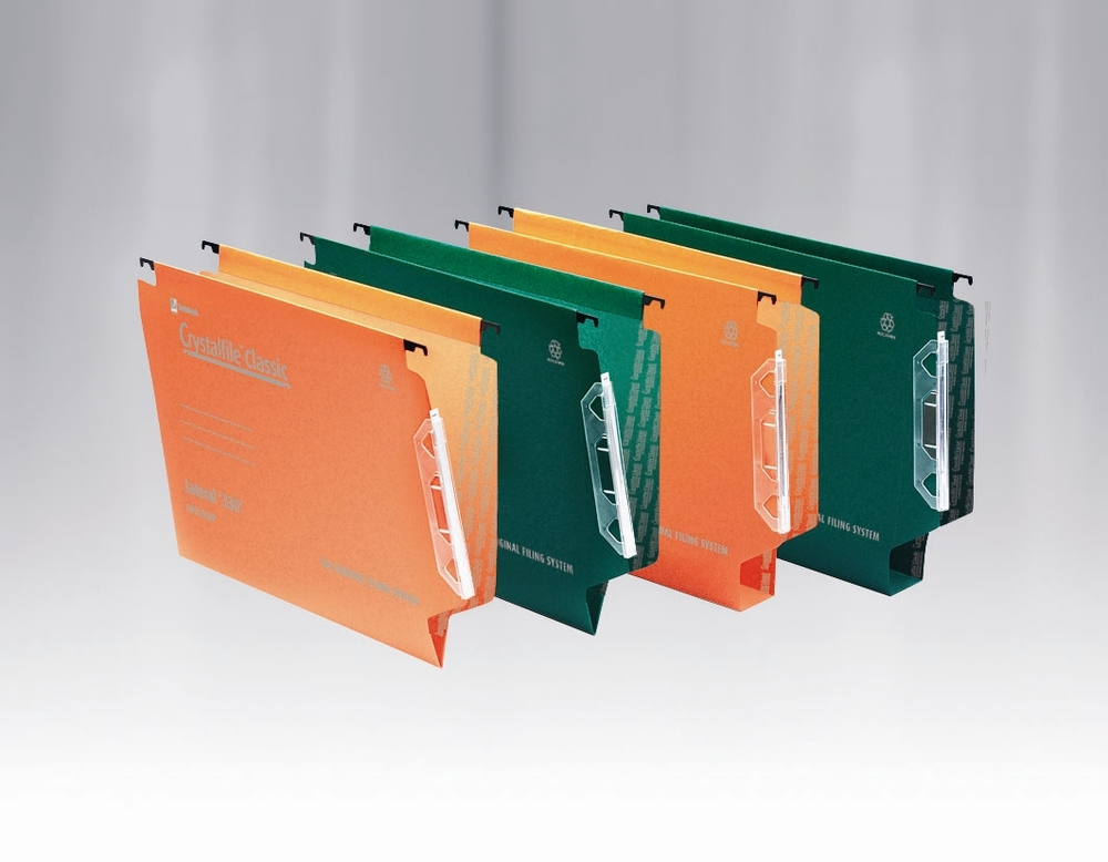 Image of Rexel Crystalfile Classic ‘330’ Lateral File 15mm Green (50)
