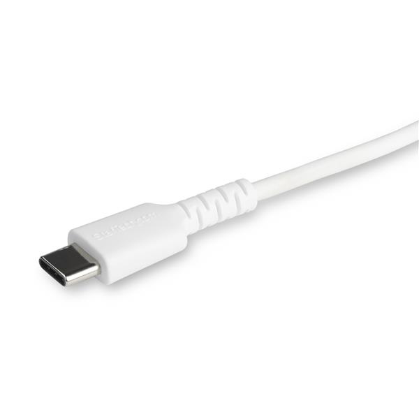 StarTech.com 2m USB C to Lightning Cable - Durable White USB Type C to Lightning Connector Fast Charge & Sync Charging Cord, Rugged w/Aramid Fiber Apple MFI Certified iPhone 11 iPad Air
