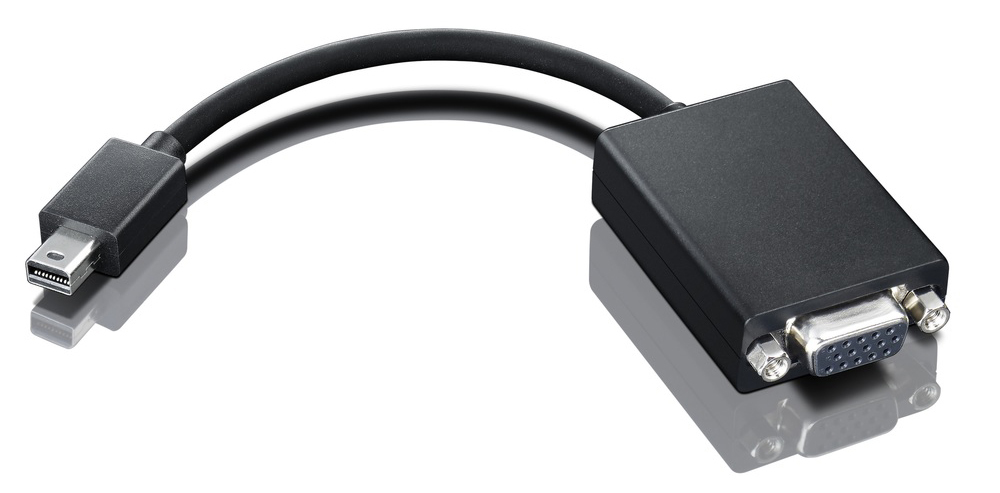 Image of Lenovo 0A36536 video cable adapter VGA (D-Sub) Mini DisplayPort Black