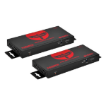 Monoprice 47741 AV extender AV receiver Black, Red