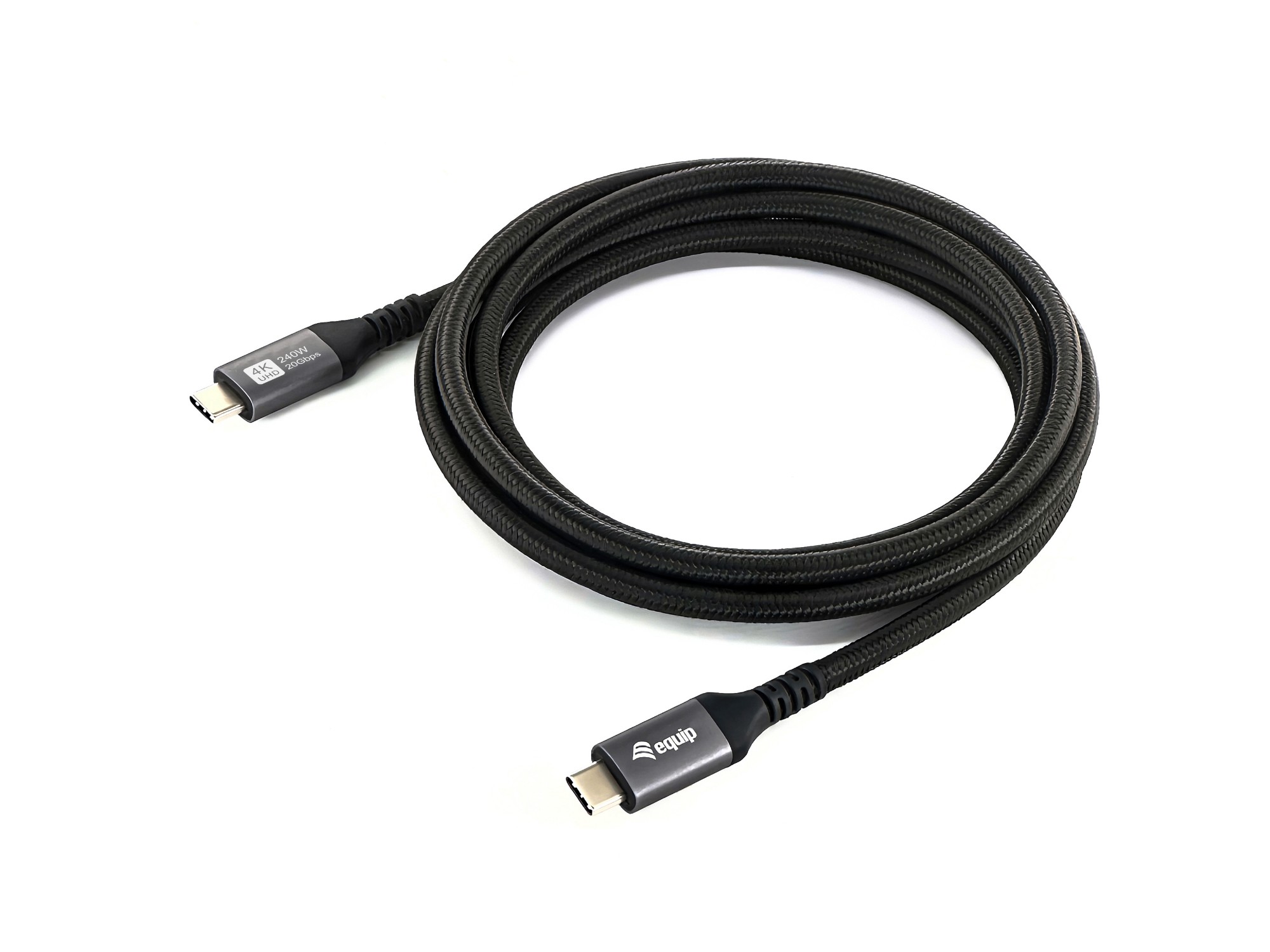 Equip USB4 Gen 2x2 C to C Cable. 3.0m. PD 100W. 4K/60Hz. 20Gbps. Black