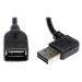 Tripp Lite UR024-18N-RA USB cable 18.1" (0.46 m) USB 2.0 USB A Black