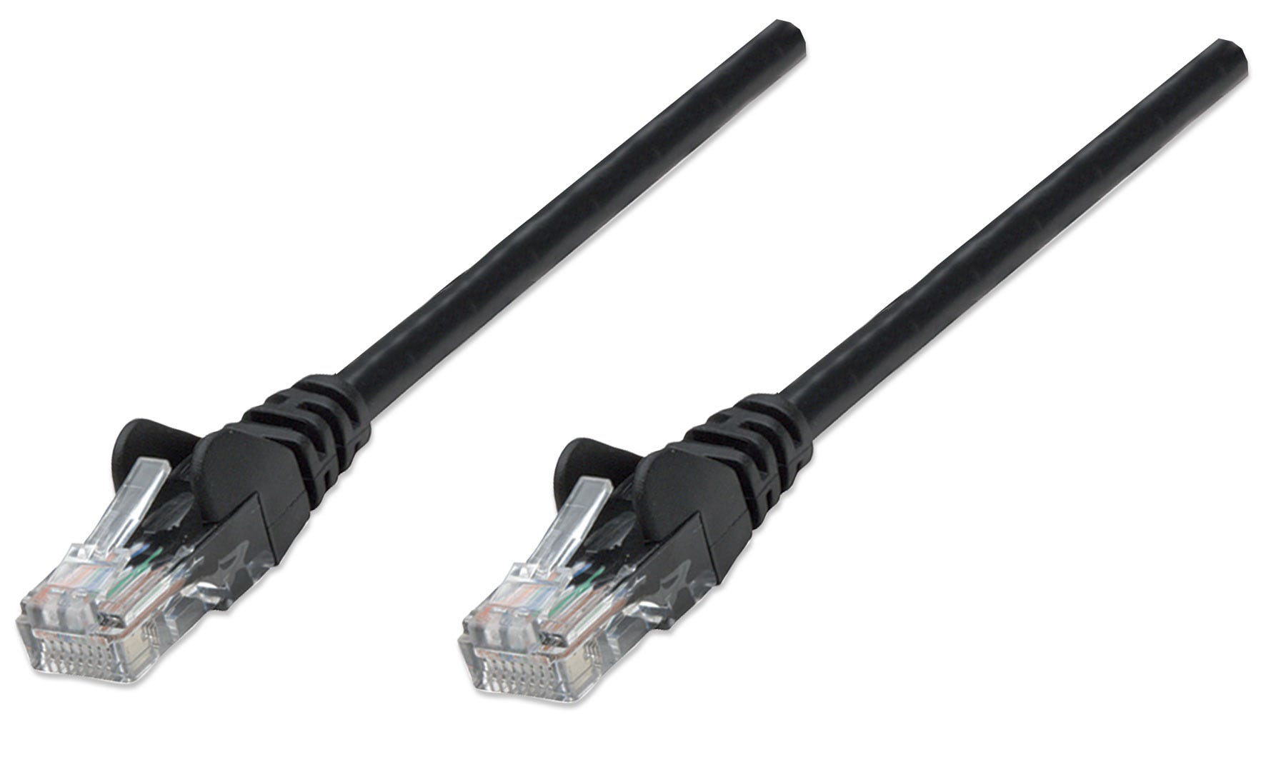 Photos - Cable (video, audio, USB) INTELLINET Network Patch Cable, Cat6A, 0.25m, Black, Copper, S/FTP, LS 737 