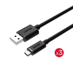 UNITEK Y-C4008BK USB cable USB 2.0 0.3 m USB A Micro-USB B Black