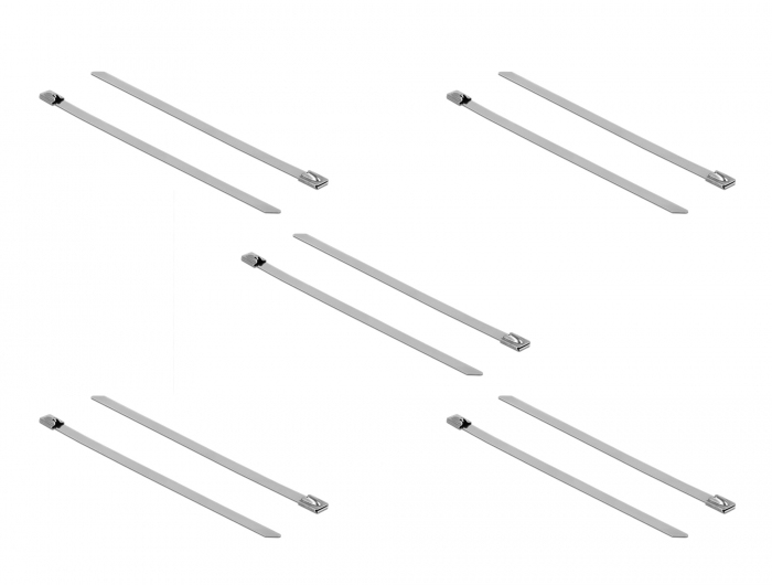 DeLOCK 18772 cable tie Stainless steel Metallic 10 pc(s)
