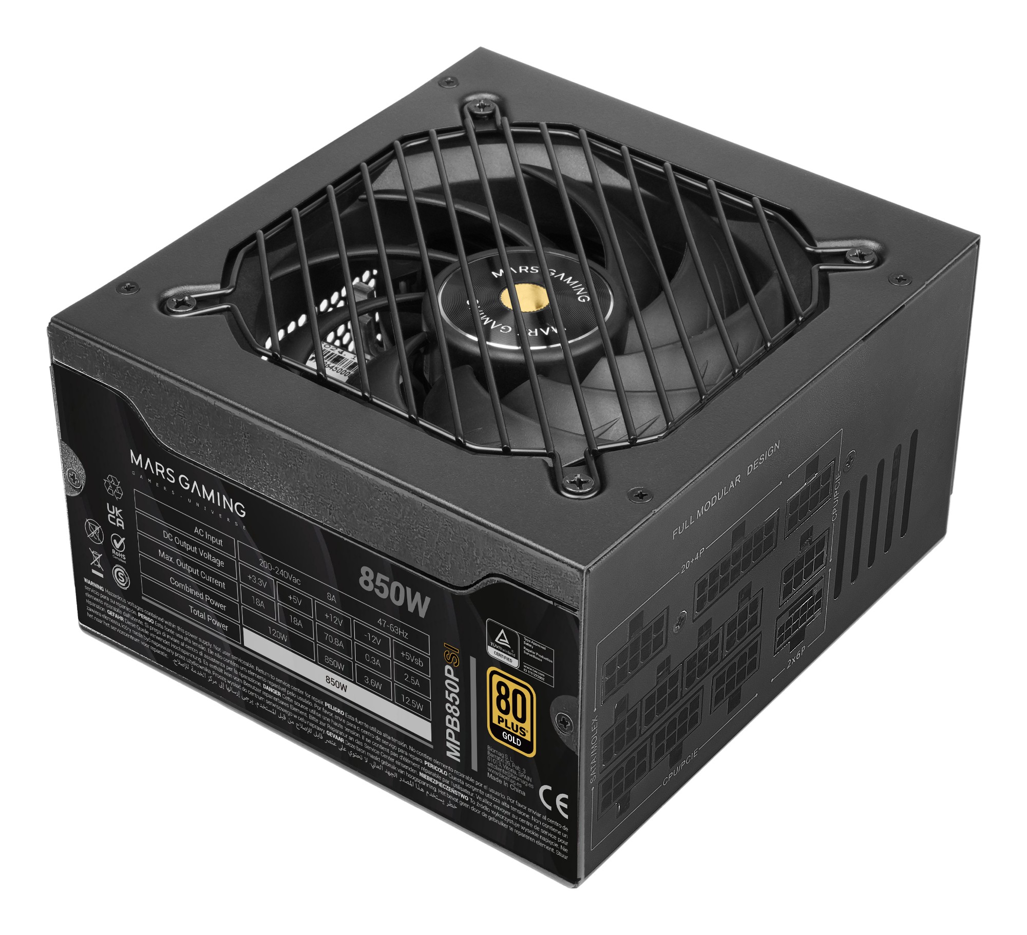 Mars Gaming Black Mpb850psi Power Supply Unit 850 W 24-Pin Atx Atx