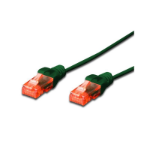 FDL SLIM 0.15M CAT.6 UTP LSZH PATCH CABLE - GREEN (SNAGPROOF)