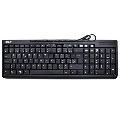 KB.USB0B.459 keyboard USB QWERTZ German Black