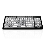 Accuratus KYB-M2BLK-UCUHBT keyboard RF Wireless + Bluetooth QWERTY UK English Black, White