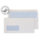 Blake White Window Self Seal Wallet DL 110X220mm 90gsm (Pack 50)