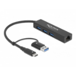 DeLOCK 64149 notebook dock/port replicator USB 3.2 Gen 1 (3.1 Gen 1) Type-A + Type-C Black