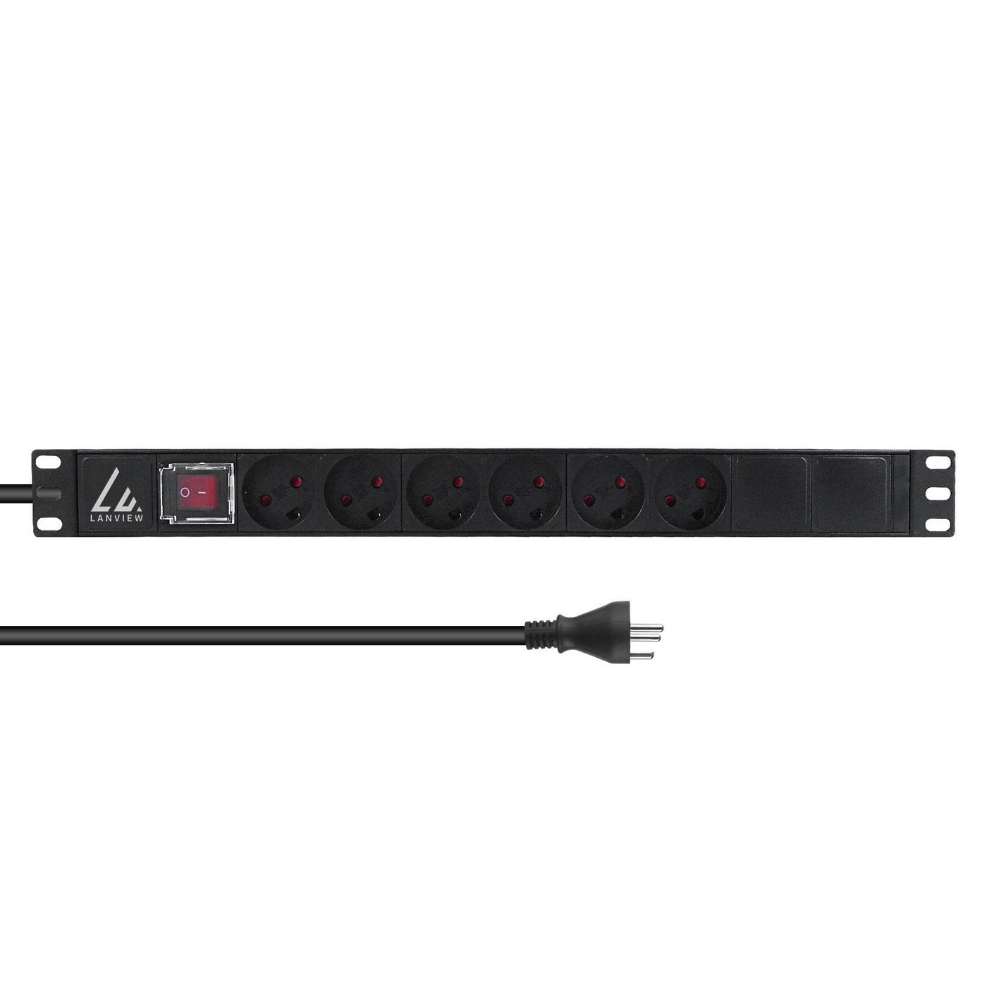 Lanview 19'' rack mount power strip.