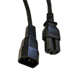 Videk IEC (C14) Male to IEC (C15) Female Hot Condition PVC Power Cable Black 5Mtr