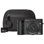 Praktica DZ16 Digital Camera 13MP CMOS Sensor 16x Digital Zoom 4K Video Black - Camera + 16GB MicroSD Card + Compact Case
