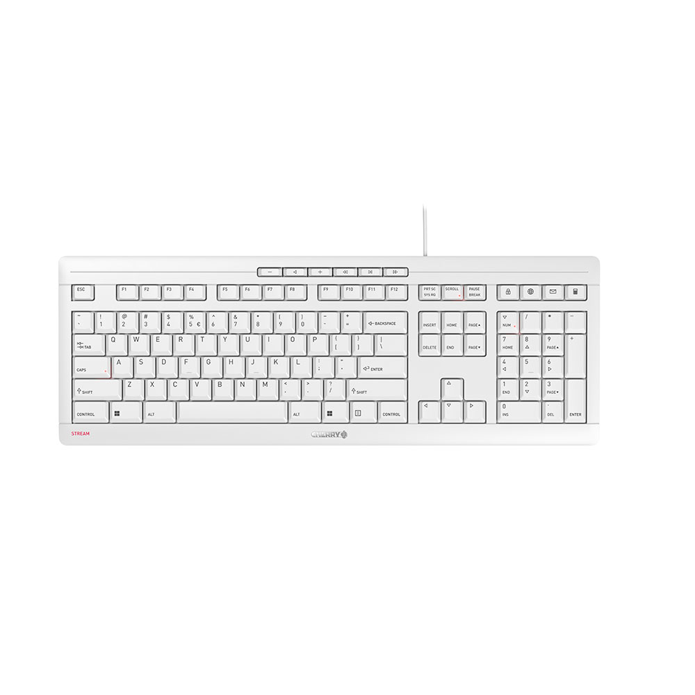 Image of CHERRY STREAM keyboard USB QWERTY English White