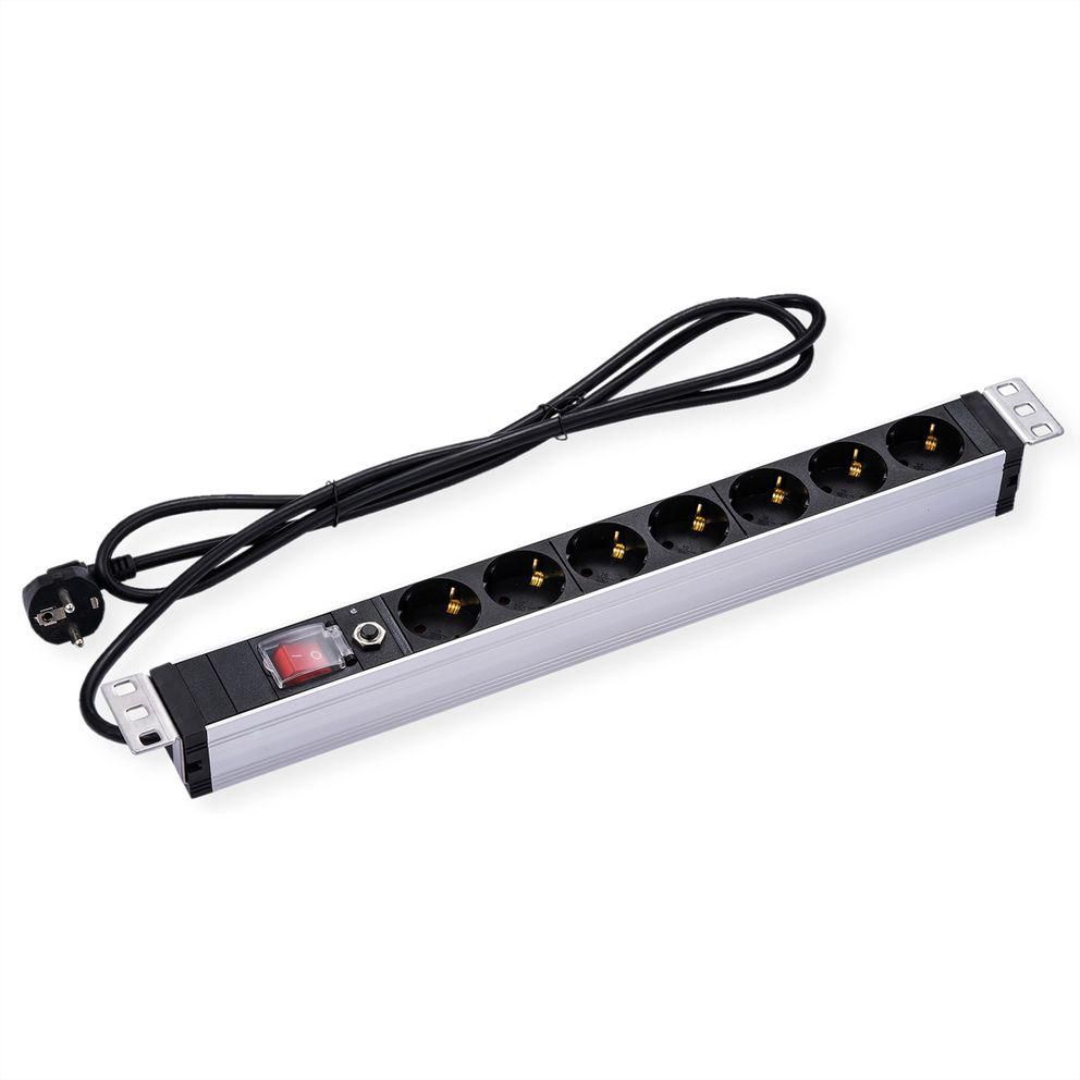 VALUE 19.99.1633 power extension 1.8 m 7 AC outlet(s) Indoor Black