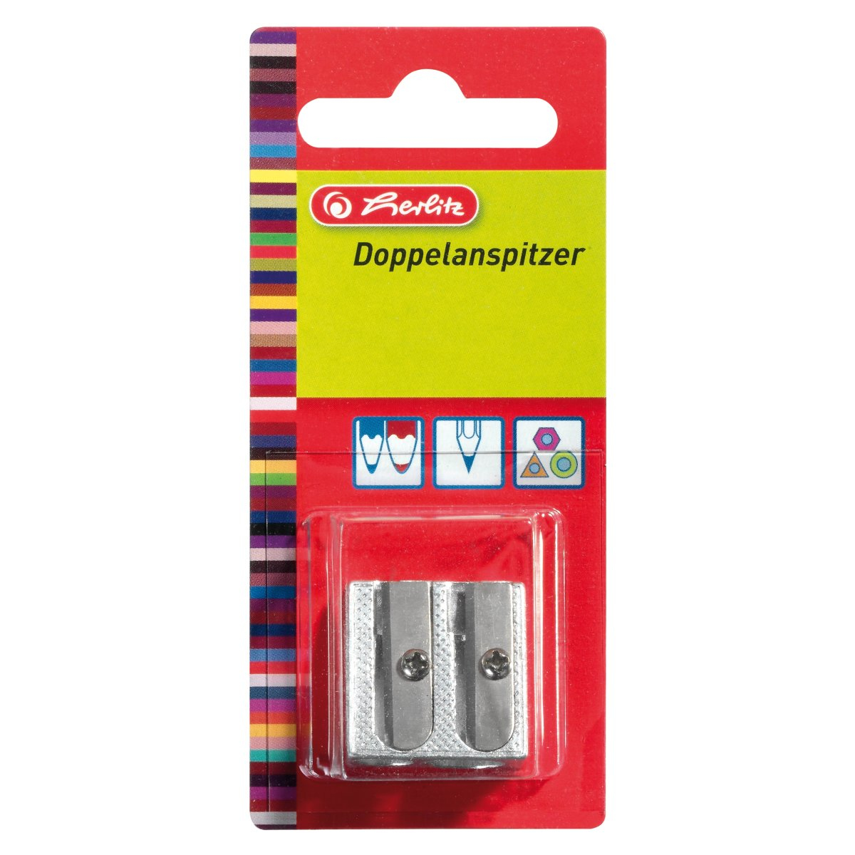 Image of Herlitz 8680324 pencil sharpener Manual pencil sharpener Metallic