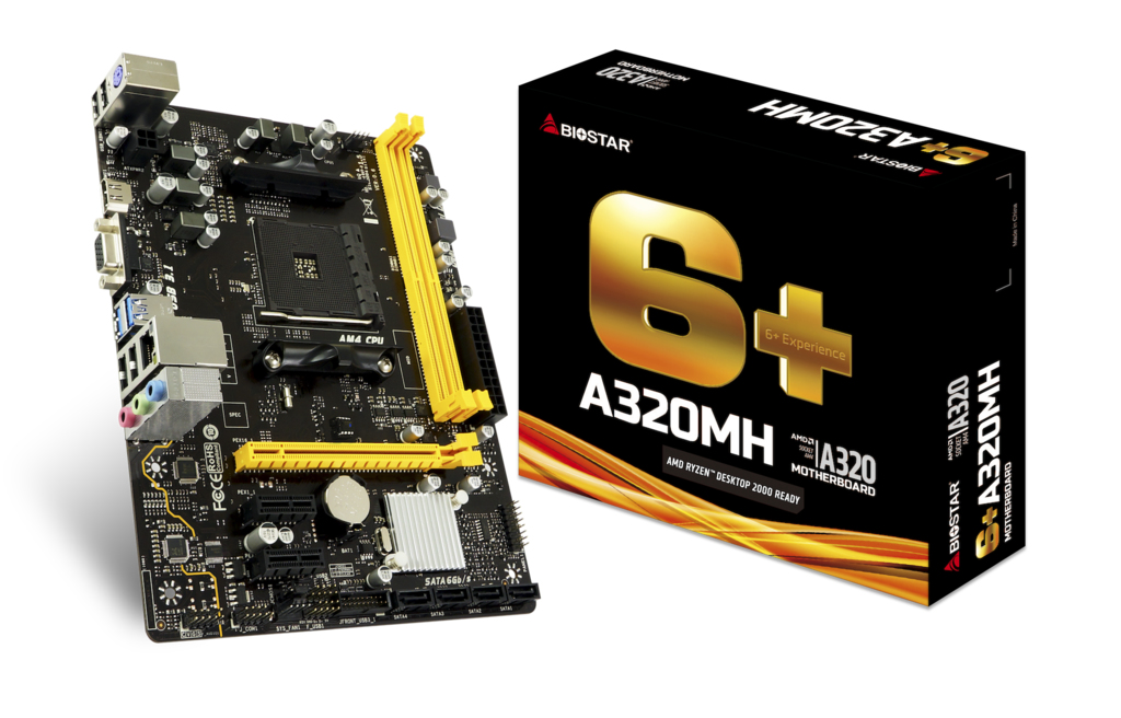 Image of Biostar A320MH motherboard AMD A320 Socket AM4 micro ATX