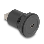 DeLOCK 66742 cable gender changer USB Mini-B USB-A Black