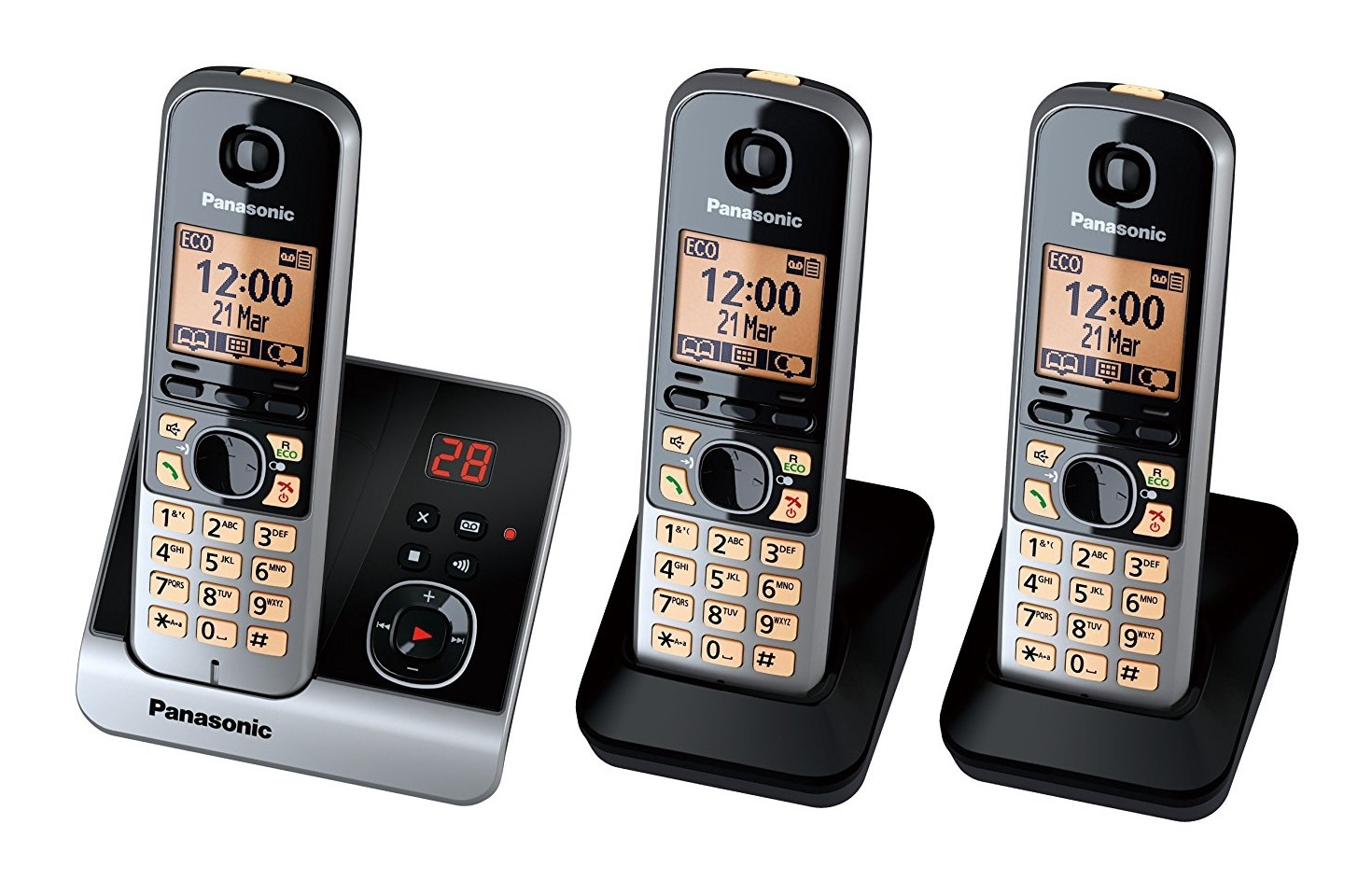 Image of Panasonic KX-TG6723GB telephone DECT telephone Caller ID Black