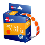 Avery 937298 self-adhesive label Round Removable Blue, Orange, Yellow