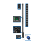 Tripp Lite PDUMV32HVNETLX 7.7kW Single-Phase Switched PDU with LX Platform Interface, 230V Output, IEC 309 32A Blue, 10 ft. (3.05 m) Cord, 0U, TAA