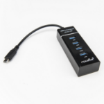 Rocstor Y10A228-B1 interface hub USB 3.2 Gen 1 (3.1 Gen 1) Type-C Black