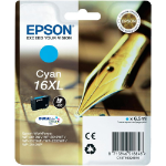 Epson C13T16324020/16XL Ink cartridge cyan high-capacity XL Blister Radio Frequency, 450 pages 6.5ml for Epson WF 2010