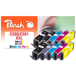 Peach PI100-437 ink cartridge 10 pc(s) Compatible Extra (Super) High Yield Black, Cyan, Magenta, Photo blue, Yellow