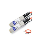 AddOn Networks PAN-QSFP-AOC-10M-AO Serial Attached SCSI (SAS) cable 393.7" (10 m) 40000 Gbit/s Stainless steel, Black