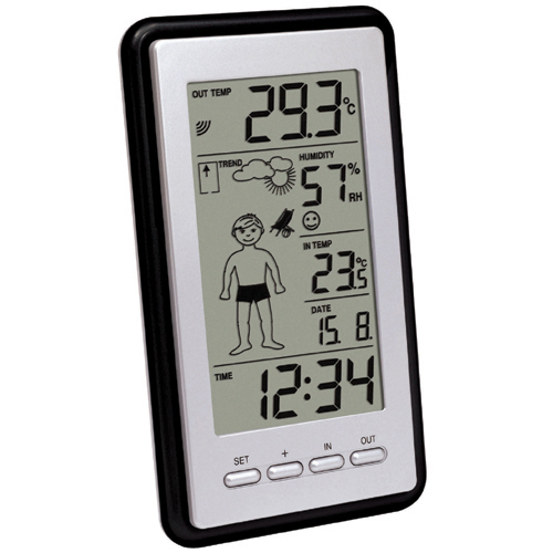Image of technoTrade Technoline WS 9632 IT - Black - Outdoor thermometer -...