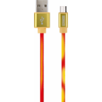 Schwaiger LKC 150 M USB-kabel 1,5 m USB 2.0 USB A Micro-USB B Goud, Rood, Geel