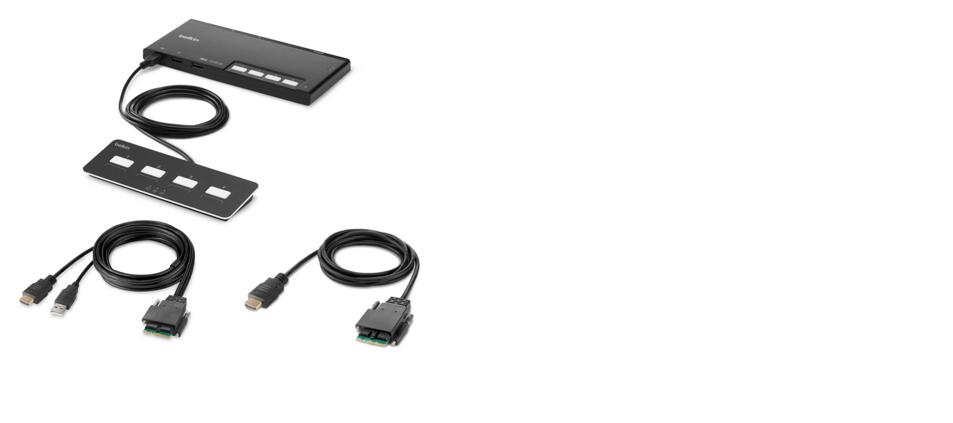 Image of Belkin F1DN104MOD-HH-4 KVM switch Black