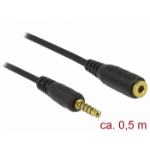 DeLOCK 85700 audio cable 0.5 m 3.5mm Black